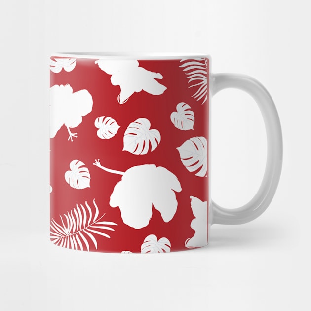 Hand drawn hibiscus floral seamless pattern by GULSENGUNEL